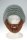 Bart - Mütze von Beardo Grobstrick (Bart abnehmbar) graue Mütze-brauner Bart