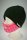 Bart - Mütze von Beardo Feinstrick mit Bart Schwarz-Pink