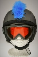 Irokesenkfell für Ski / Snowboard / Fahrrad - Helmaccessoires Blau