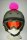 Pompon/Bommel Accessiore für Ski/Snowboard/Fahrrad-Helm Pink