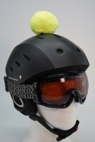 Pompon/Bommel Accessiore für Ski/Snowboard/Fahrrad-Helm Gelb