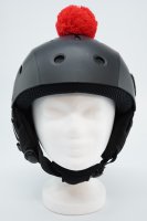Pompon/Bommel Accessiore f&uuml;r Ski/Snowboard/Fahrrad-Helm Rot
