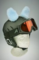 Schafs-Ohren f&uuml;r Ski/Snowboard/Fahrrad-Helm Blau