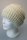 Damenstrickmütze mit Zopfloch für lange Haare Weiß