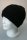 Damenstrickmütze mit Zopfloch für lange Haare Schwarz