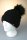 Strickumschlagmütze mit Fleece und Kunstpelzbommel Schwarz