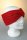 Stirnband, Zopfmuster gekreuzt mit Fleecefutter Rot