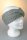 Stirnband, Zopfmuster gekreuzt mit Fleecefutter Grau
