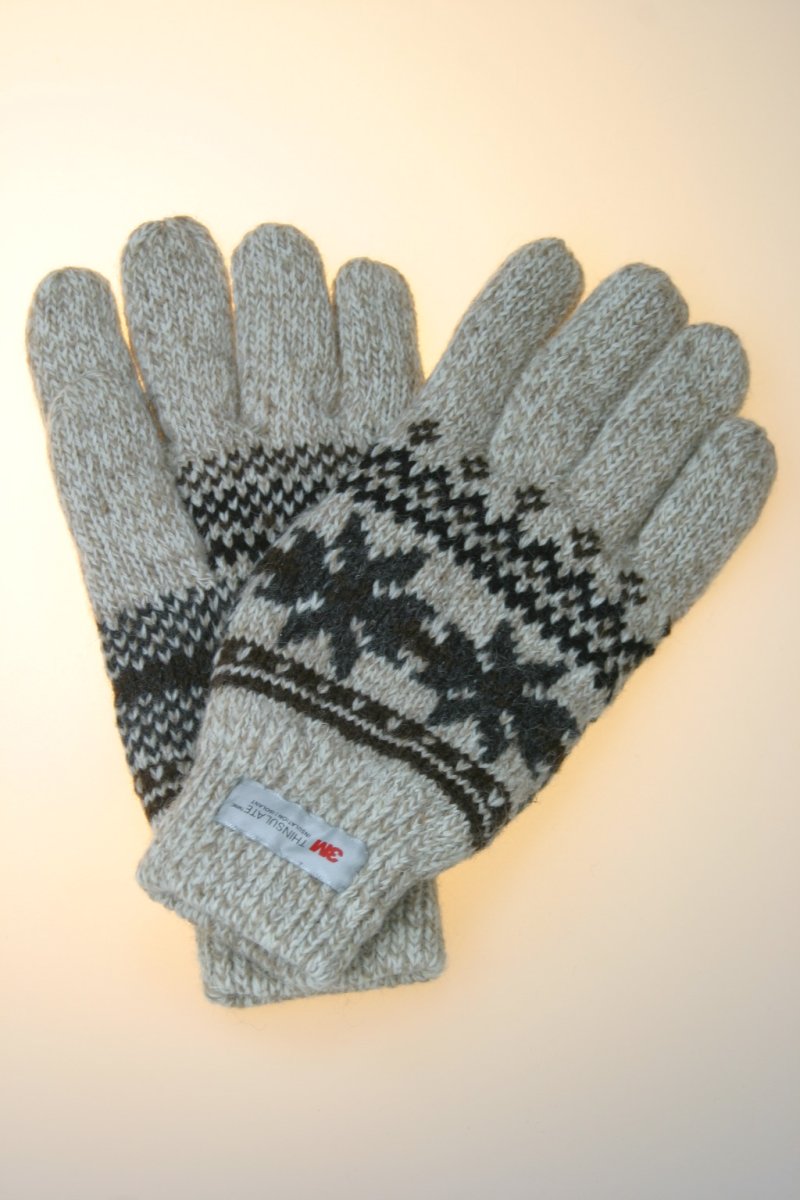 Super warme Norweger Handschuhe gefüttert mit Filz für Damen und Kinder 
