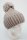 Strickpudelmütze mit BW- Fleece Made in Germany Beige