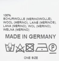 Strickstirnband Raute 100% Merinowolle Schwarz-Grau