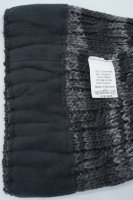 Strickmütze melange mit Pompom BW-Fleece Made in Germany Schwarz