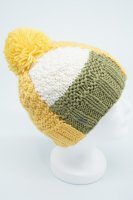 Woll-Mütze dreifarbig Gelb