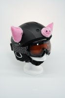 Schweineohren mit Nase für Ski/Snowboard/Fahrrad-Helm Rosa