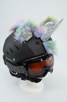 Unicorn-Einhorn mit Ohren für Ski-Snowboard-Fahrrad-Helm