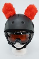 Koala-Ohren für Ski/Snowboard/Fahrrad-Helm Rot