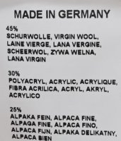 Strick-Beanie-Slouch, Alpakamix Baumwoll Fleece, Made in Germany Gelb