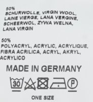 Strick-Kapuzen-Loop Melange 50% Schurwolle Made in Germany Hellbraun-Orange-Melange