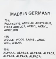 Strick-Barett-Mütze Alpakamix Made in Germany Schwarz