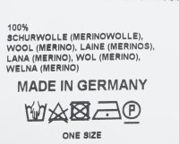 Feinstrickmütze, Merinowolle Made in Germany Schwarz