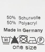 Strickmütze oversized Streifen Made in Germany Beige