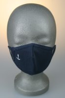 Kindermaske, 3-6 J., blau mit weißen Anker