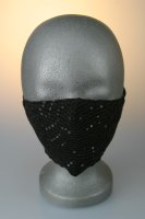 Mund- und Nasenmaske, schwarz mit Pailetten