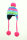 Grobstrickmütze Reef (Jugend) 2 bunt mit Bommel blau/grün/pink